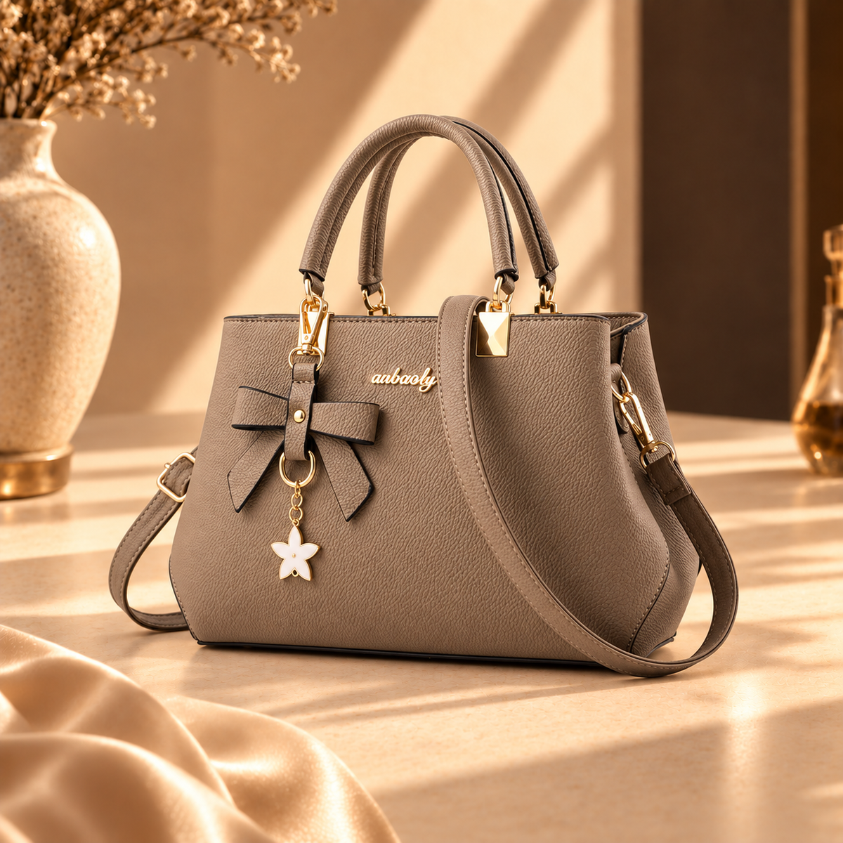 Bolso de hombro Gusure color caqui