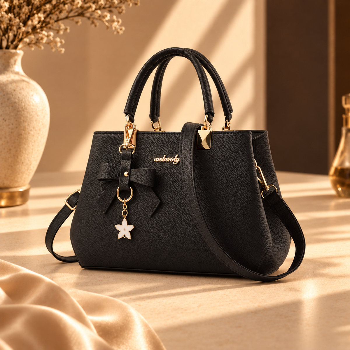 Bolso de hombro Gusure color negro