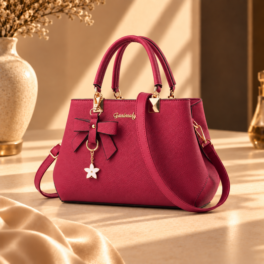 Bolso de hombro Gusure color vino